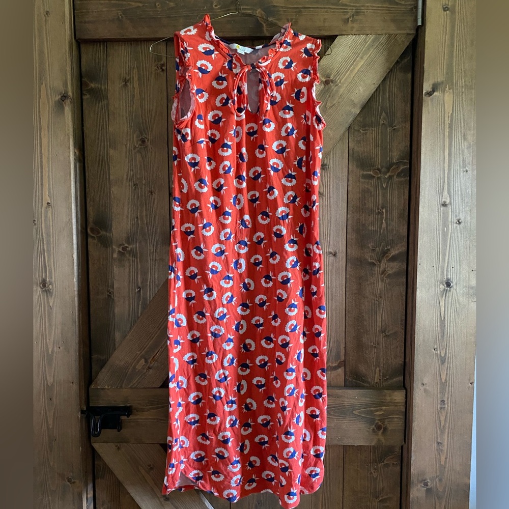 BODEN Orange Flower Knit Dress